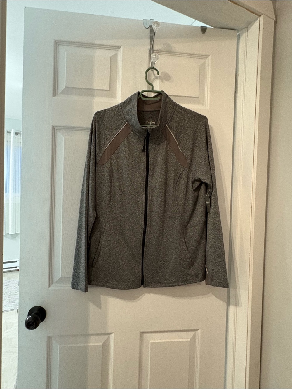 hyba Women's Lightweight Grey Full-Zip Shirt Jacket